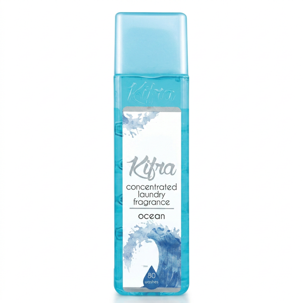 Kifra Ocean 200ml concentrated laundry perfume bottle on a clean white background