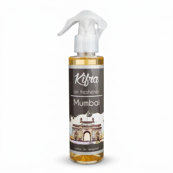 Kifra Mumbai 200ml concentrated air freshener bottle on a clean white background