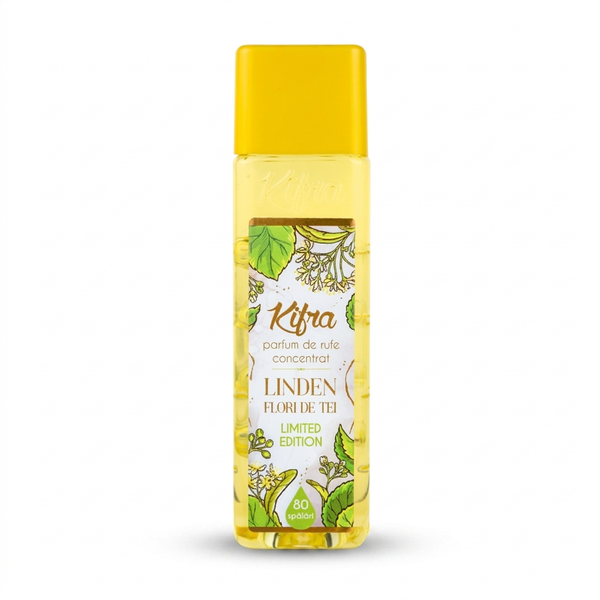 Kifra Linden 200ml concentrated laundry perfume bottle on a clean white background