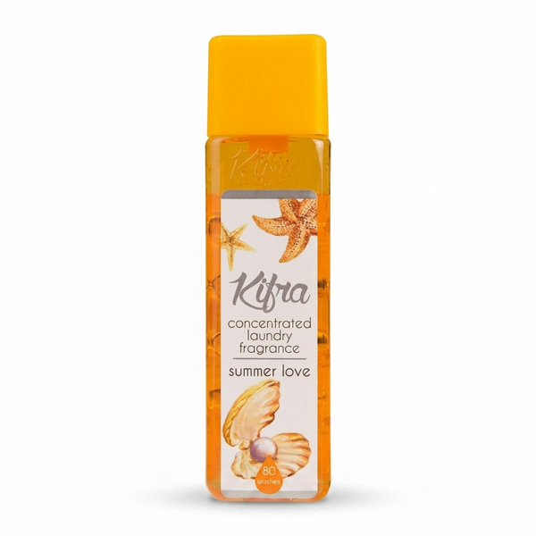 Kifra Summer Love 200ml concentrated laundry perfume bottle on a clean white background