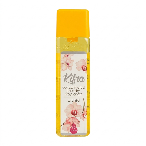 Kifra Orchid 200ml concentrated laundry perfume bottle on a clean white background