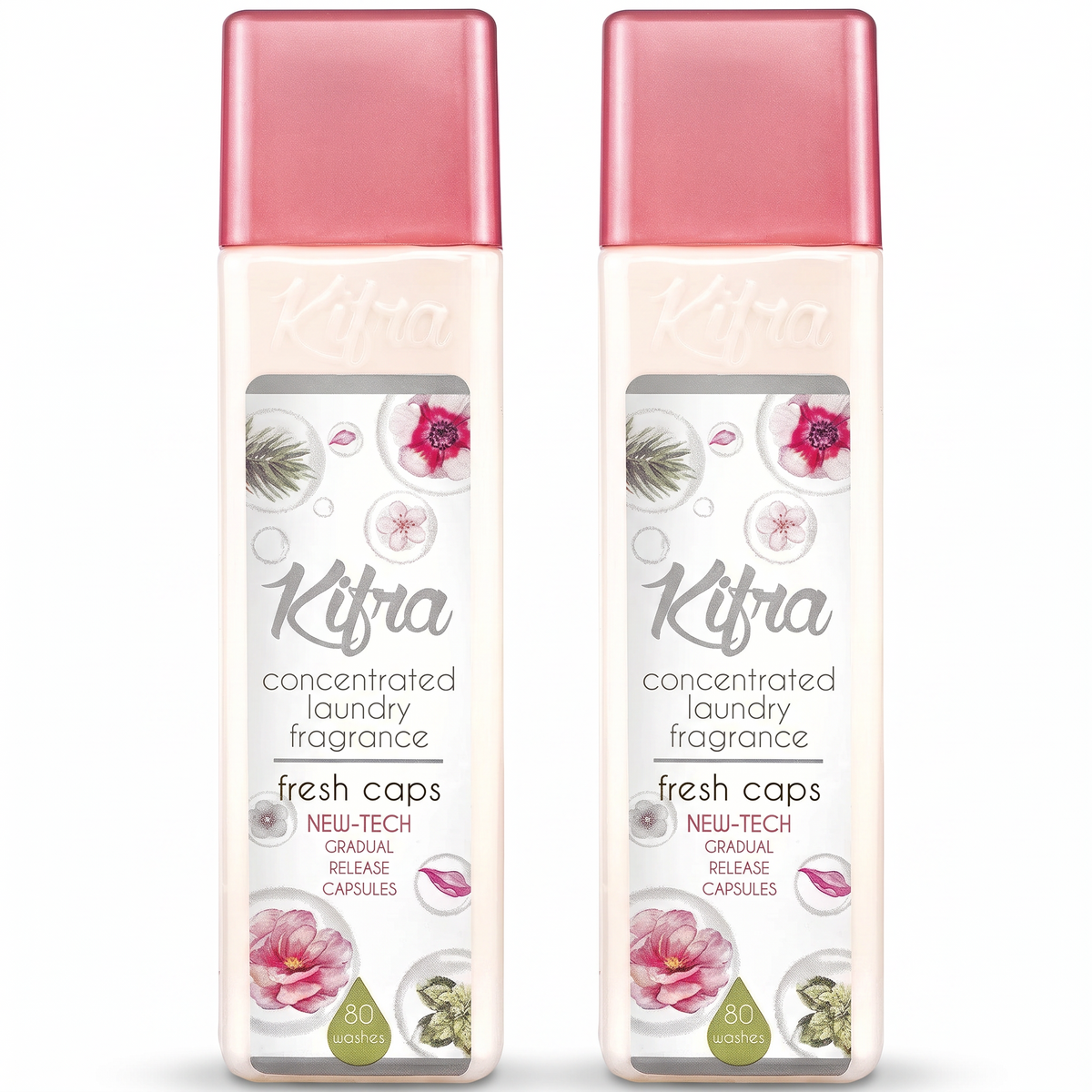 Kifra Fresh Caps 2 Pack — 2 × 200ml, 160 washes